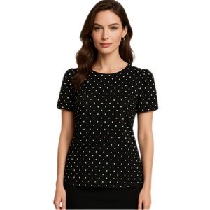 Philosophy Republic Clothing Black & White Polka Dot Blouse – Size M
